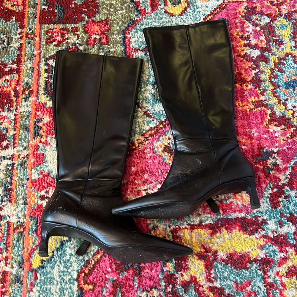 Black Knee High Boots